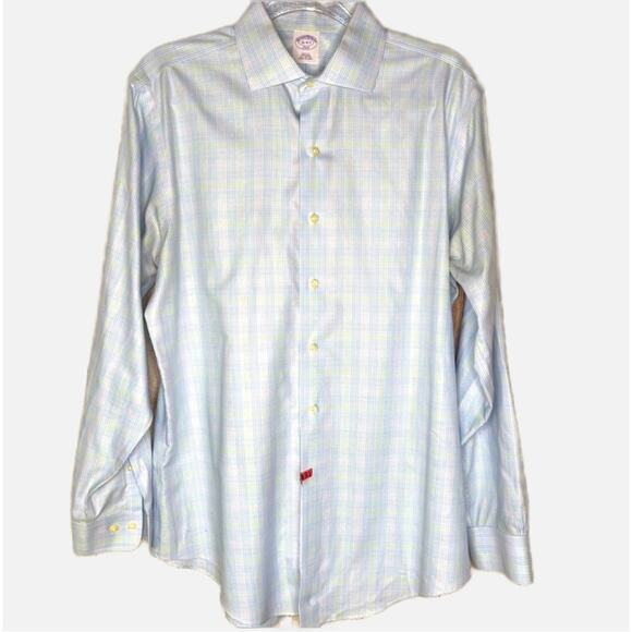 Brooks Brothers Pastel Plaid Dress Shirt - SLIM FIT - Picture 1 of 7